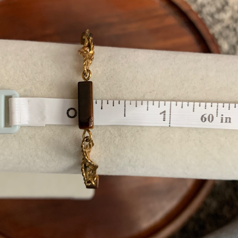 Vintage Van Dell 1/20 12K gold filled bracelet with tiger's eye stone - Picture 6 of 8